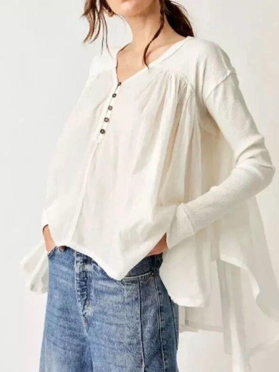 We The Free Tops - We the People oversized Lyrical Tunic creamy white size XS #1156